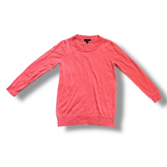 J. Crew Tippi Coral Pink Crewneck Sweater Women’s Size XS Preppy Classic - Picture 1 of 13